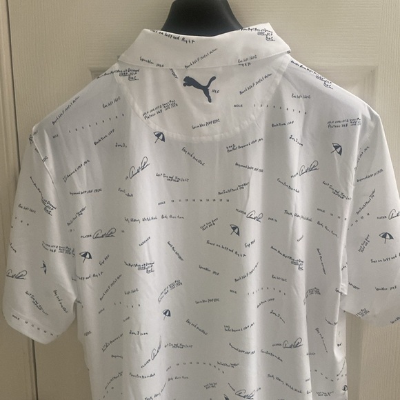 White Arnold Palmer Puma Golf polo crazy soft fabric! - Picture 6 of 12
